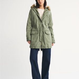 Abercrombie & Fitch Parka Jacket with Fur Hood